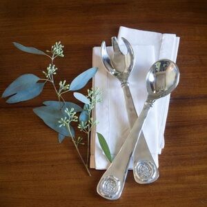 Beatriz Ball Silver VENTO MEDALLION SALAD SERVERS LG